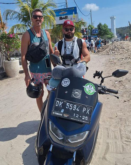 rent a Nmax motorcycle in Nusa Penida